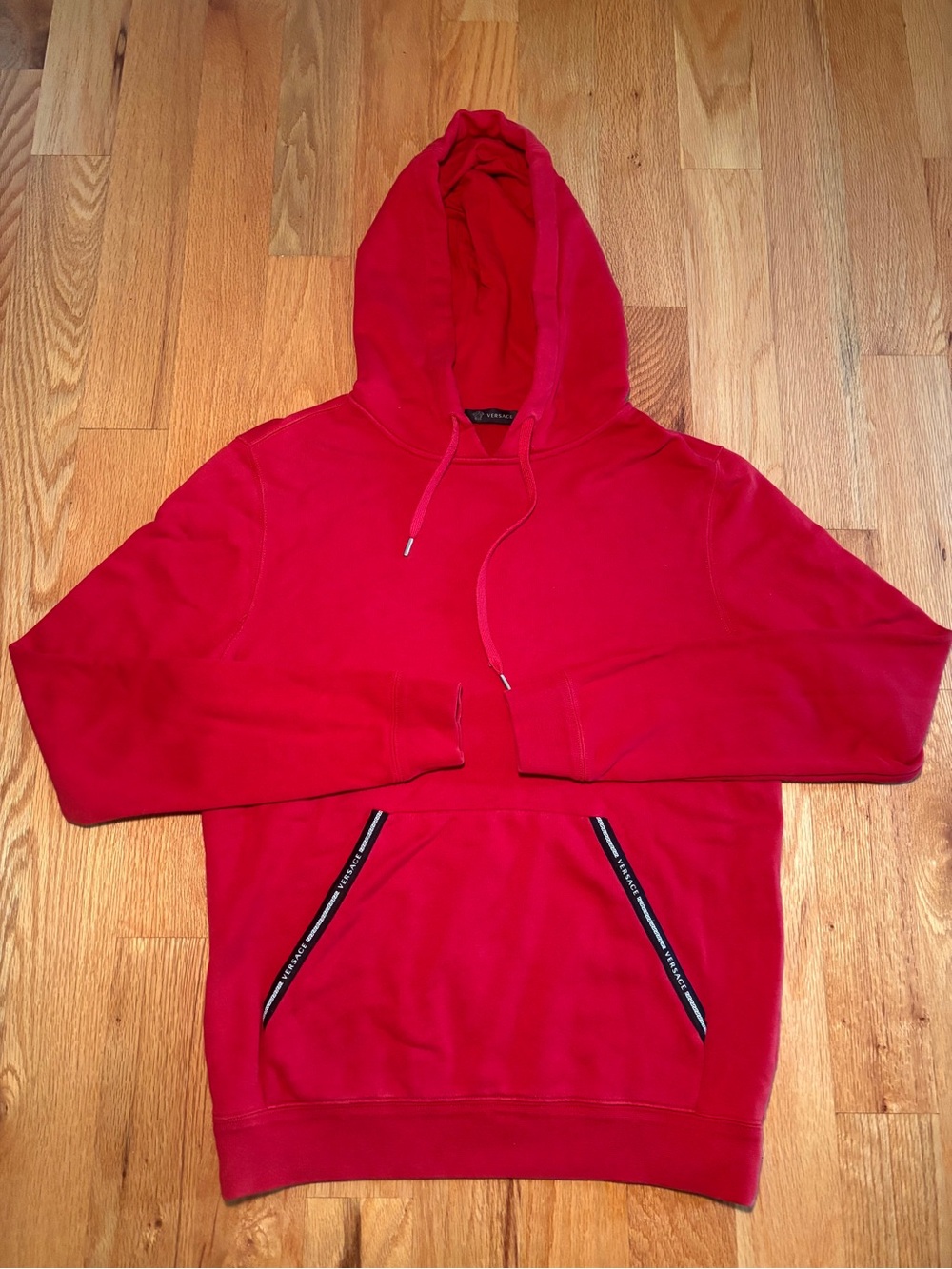 Versace Logo Tape Hoodie